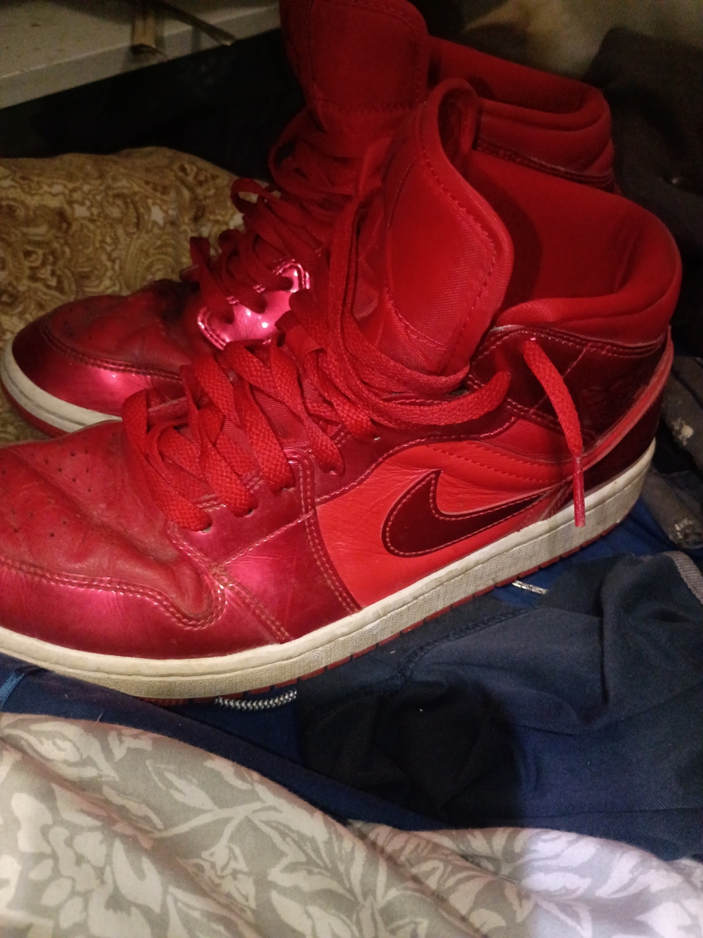 Jordan Men’s High-Top Sneakers in Red